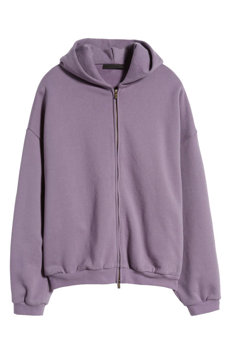Fear of God Essentials Gender Inclusive Logo Zip-Up Hoodie, Alternate, color, 