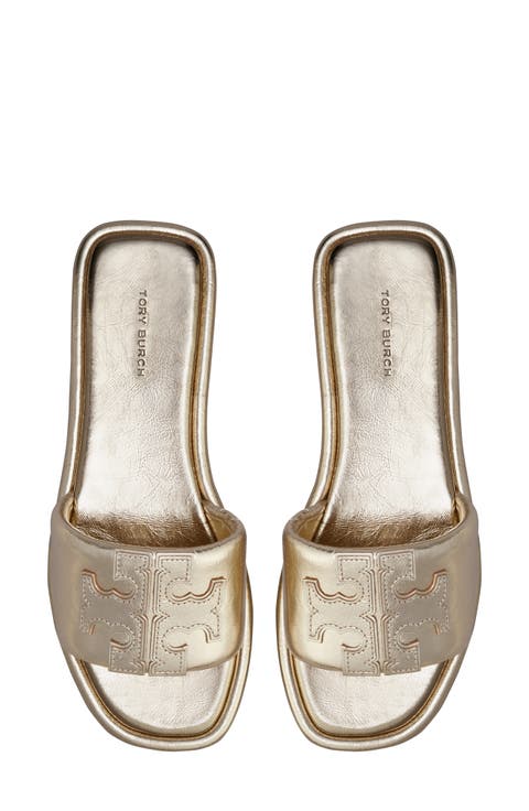 Double-T Leather Sport Slide Sandal (Women)