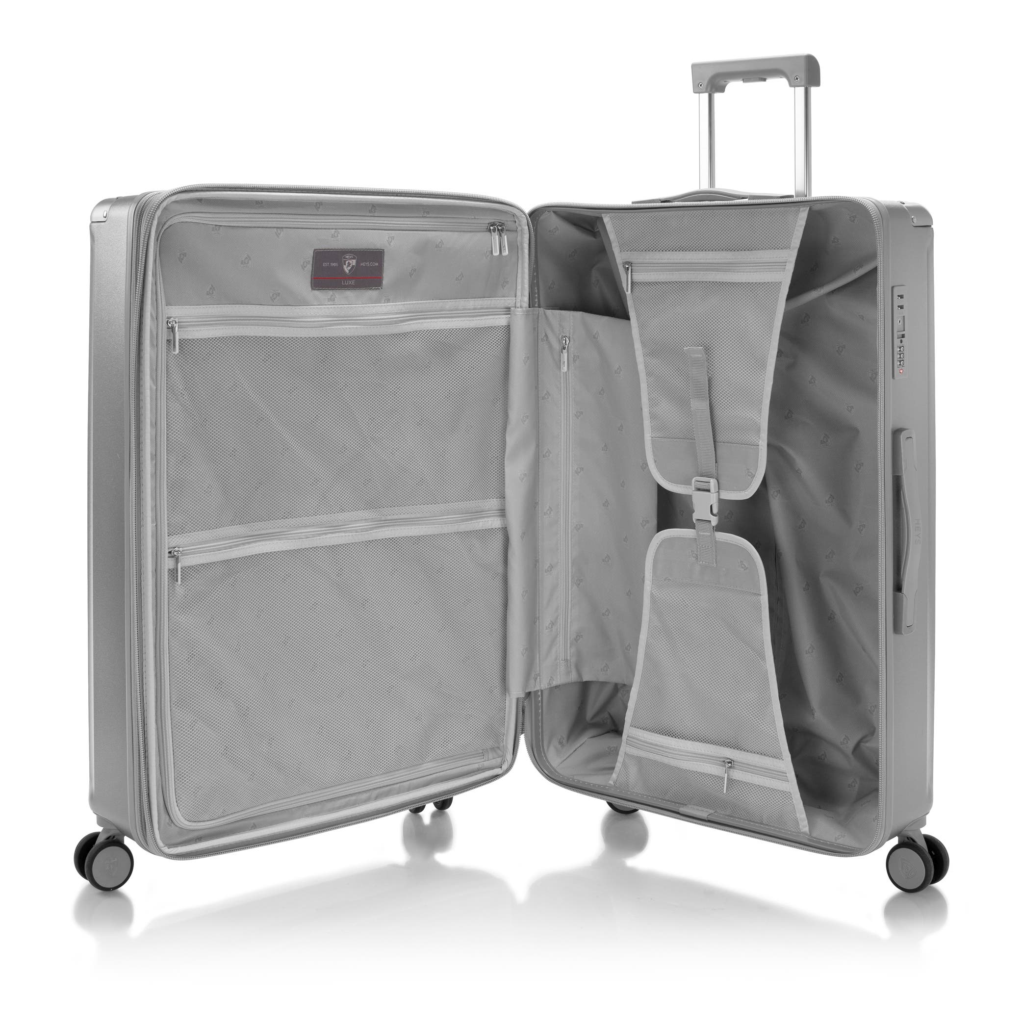 Heys Luxe 30 Inch Luggage, Alternate, color, Silver