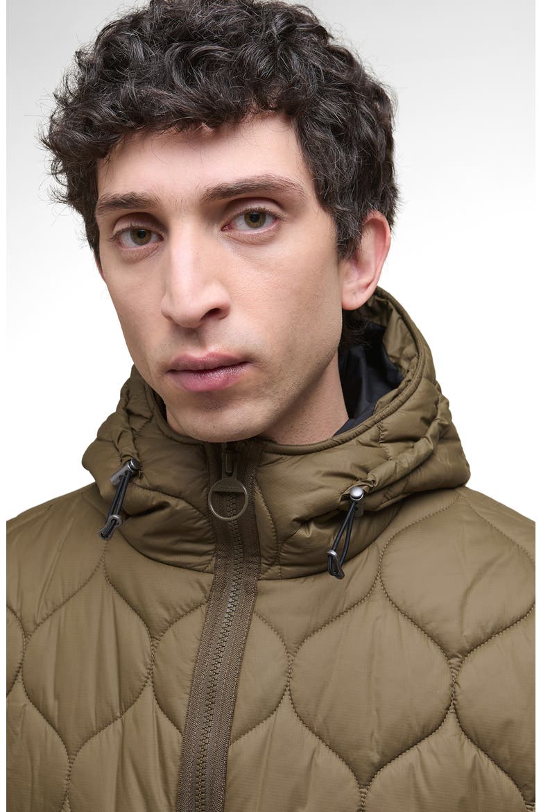 Re-Engineered Hooded Quilted Jacket, Alternate, color, BEECH