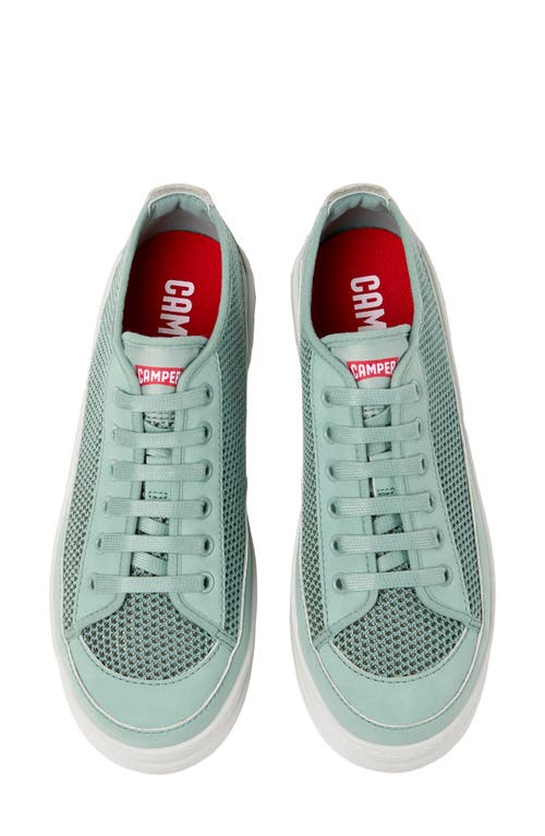 Camper Runner Up Perforated Platform Sneaker In Medium Green