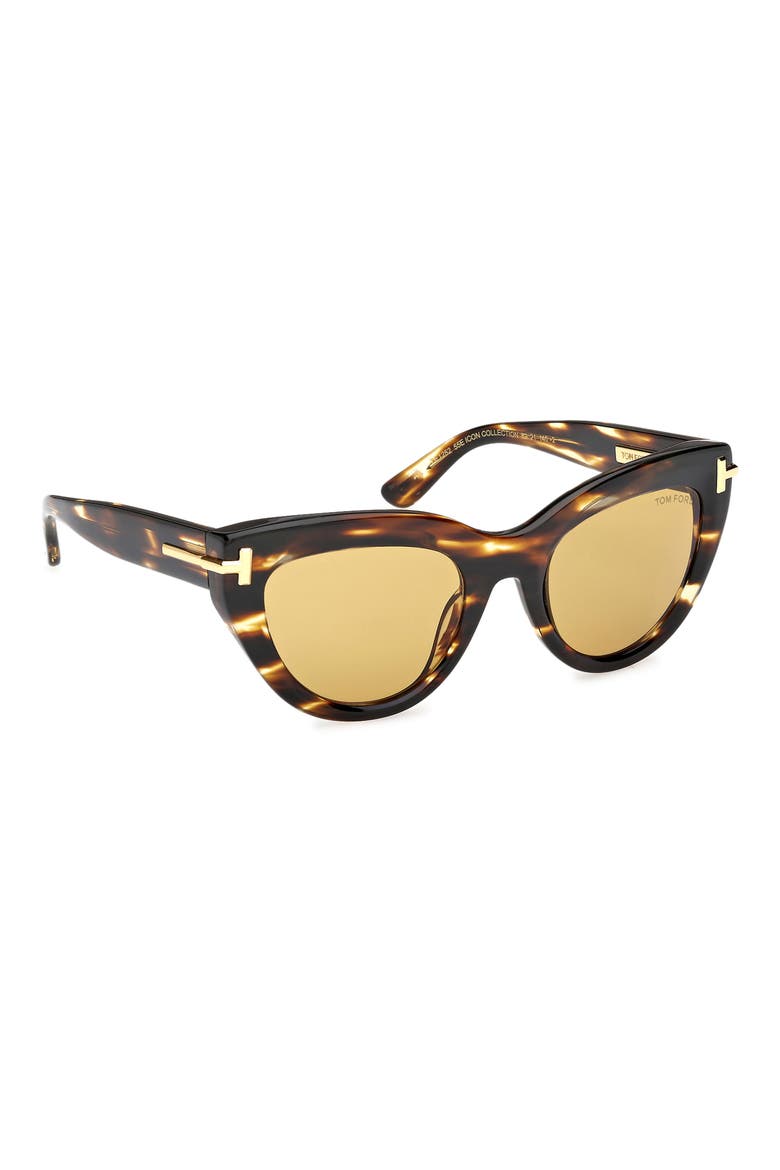 Icon 52mm Cat Eye Sunglasses, Alternate, color, COLOURED HAVANA / BROWN