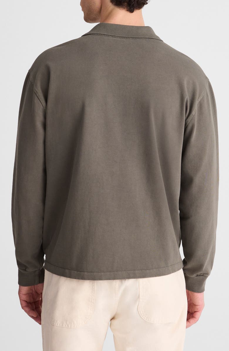 Madewell Compact Knit Sweater Polo, Alternate, color, Olive Slate