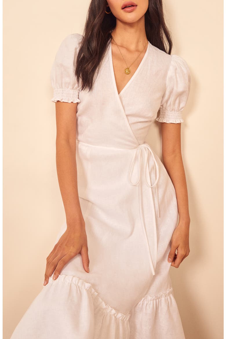 Veronika Midi Dress, Alternate, color, WHITE