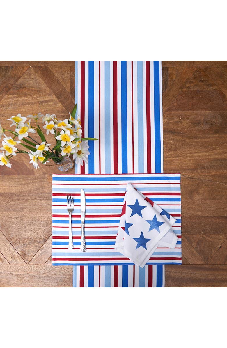 C&F Home Red White & Pow Table Runner 14" x 72", Alternate, color, Blue