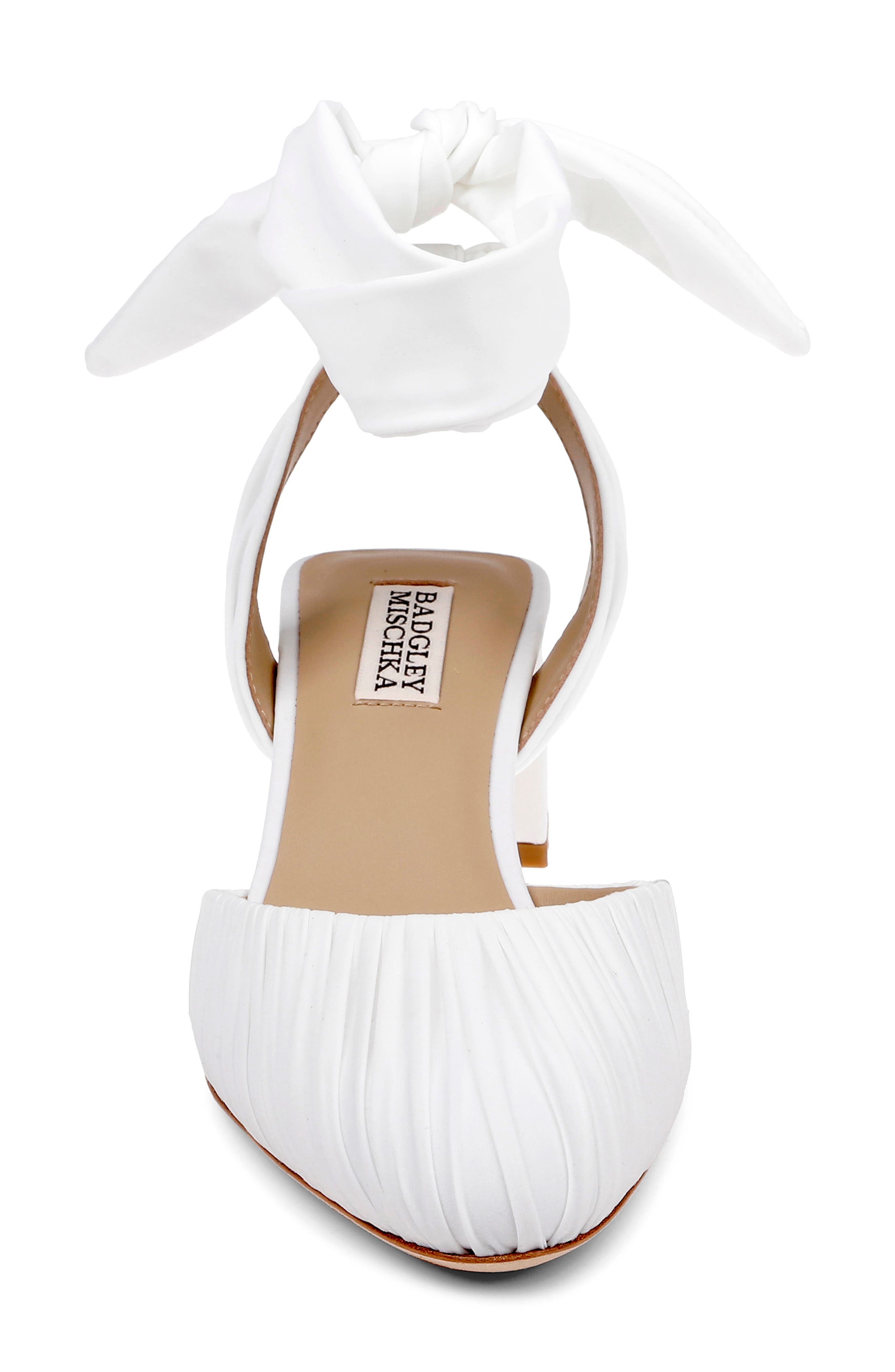 Ofelia Ankle Tie Pump, Alternate, color, WHITE FABRIC