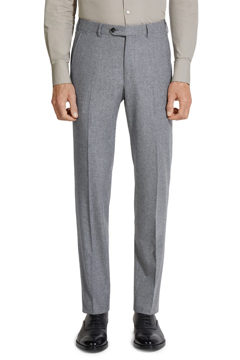 15Milmil15 Brushed Mini Houndstooth Wool Blend Suit, Alternate, color, GREY