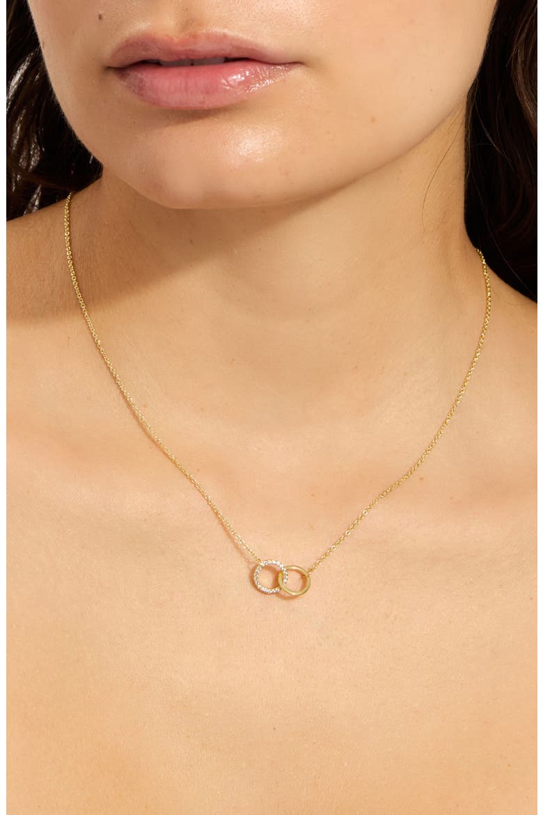 Pavé Pendant Necklace, Alternate, color, GOLD