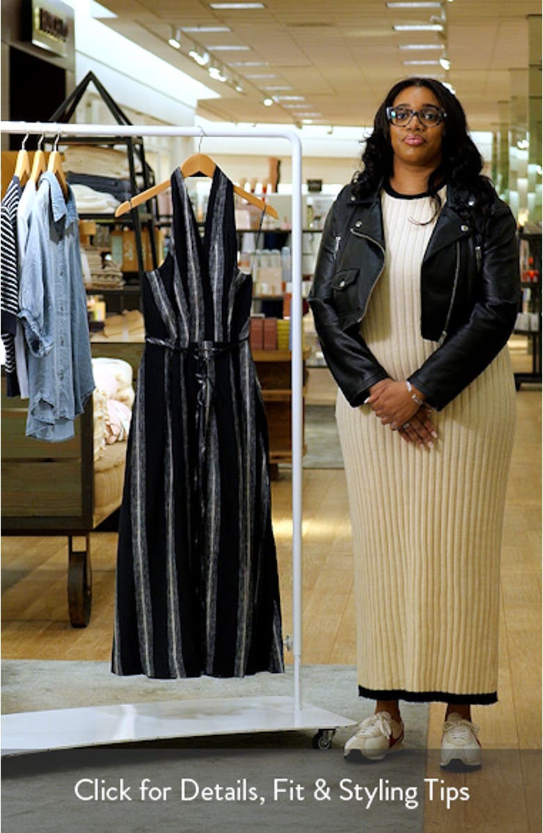 Stripe Halter Midi Dress, sales video thumbnail