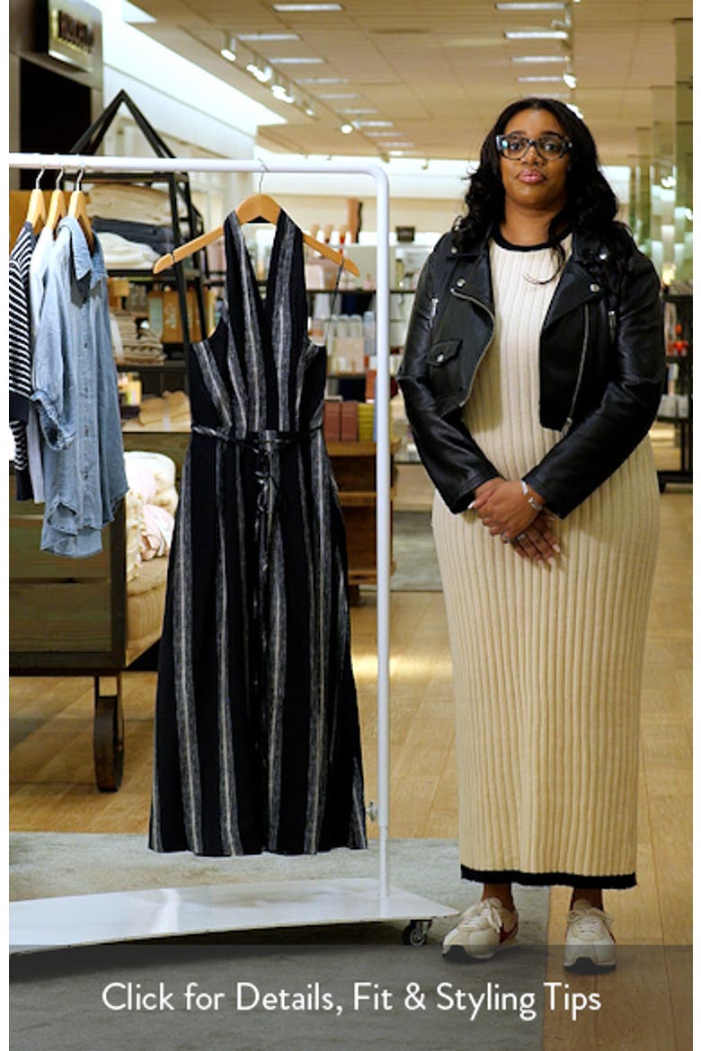 Stripe Halter Midi Dress video