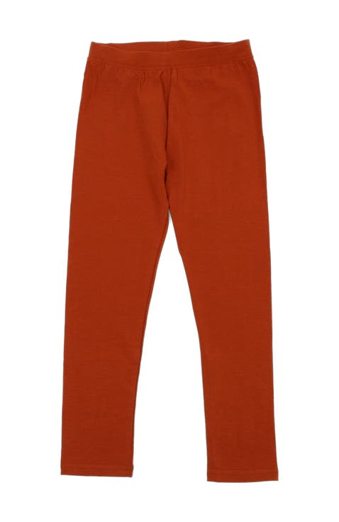 Girls Cotton Leggings, Solid Colors