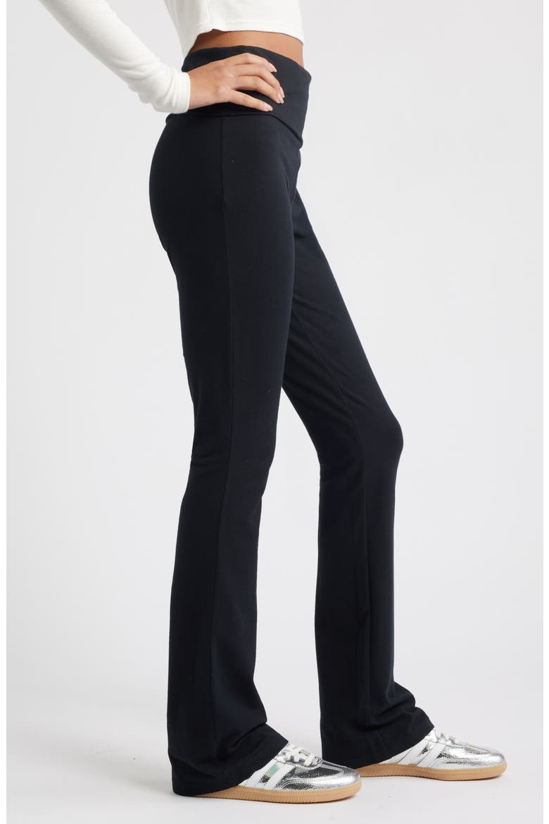 Foldover Leggings, Alternate, color, BLACK
