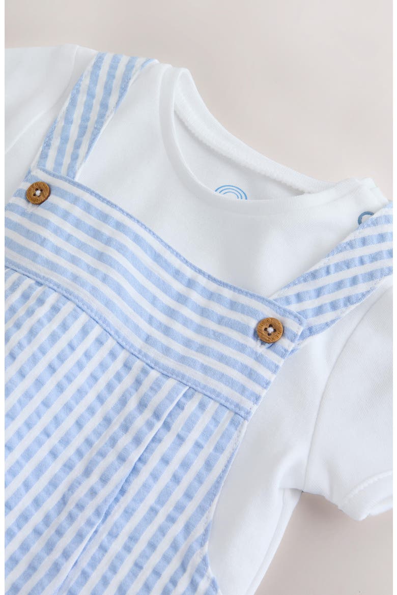Seersucker Romper & Bodysuit Set, Alternate, color, BLUE