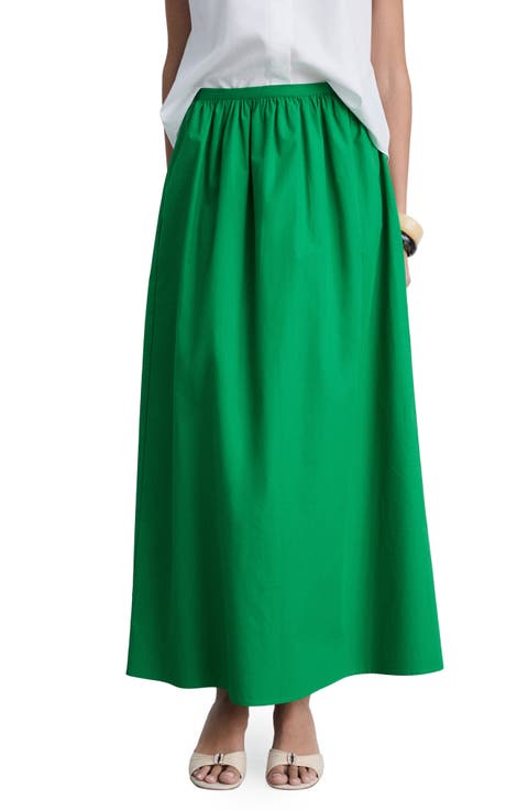 Flared Cotton Midi Skirt