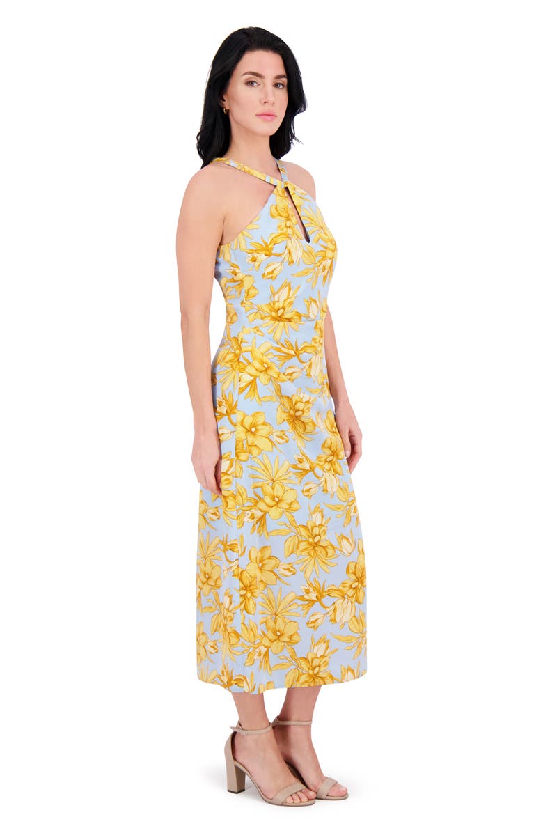 Siena Keyhole Midi Halter Dress, Alternate, color, Aqua