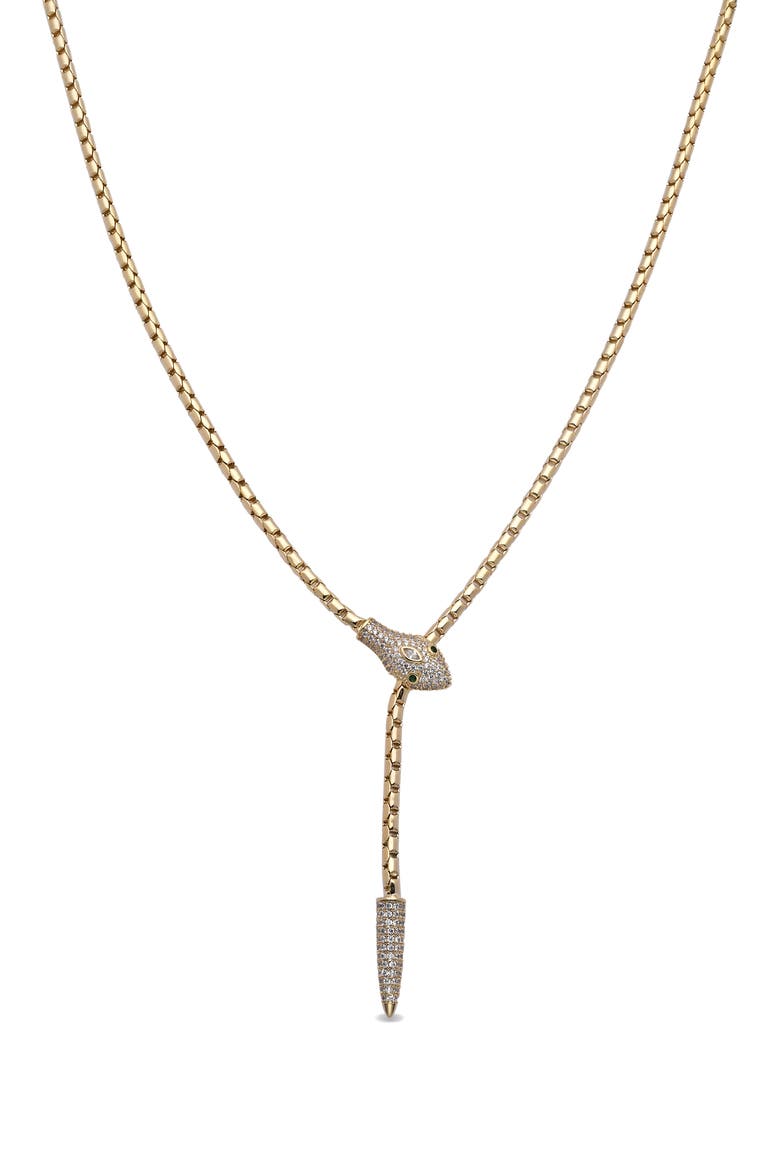 Emilia Snake Lariat, Alternate, color, GOLD
