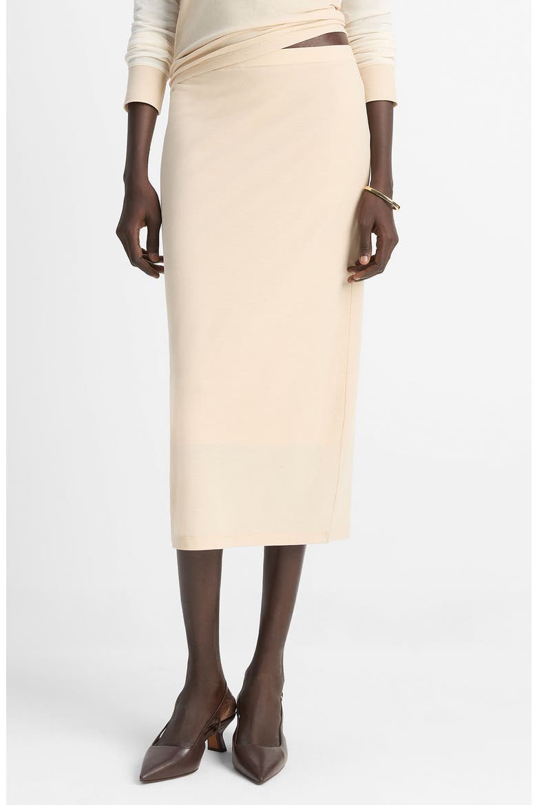 Cotton Midi Skirt, Main, color, PALE CANYON
