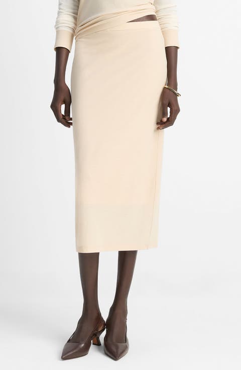 Cotton Midi Skirt
