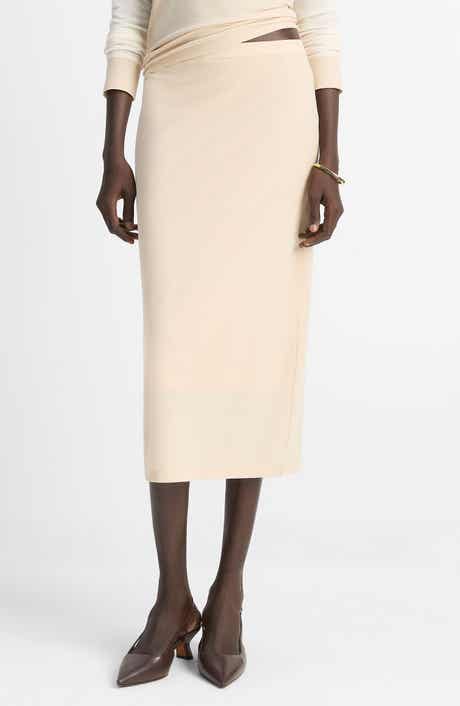 Vince Cotton Midi Skirt