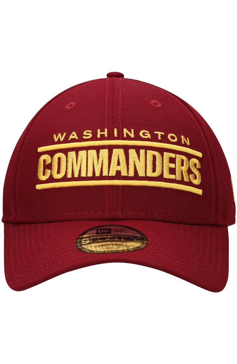 New Era Men's New Era Burgundy Washington Commanders Logo The League 9FORTY Adjustable Hat, Alternate, color, 