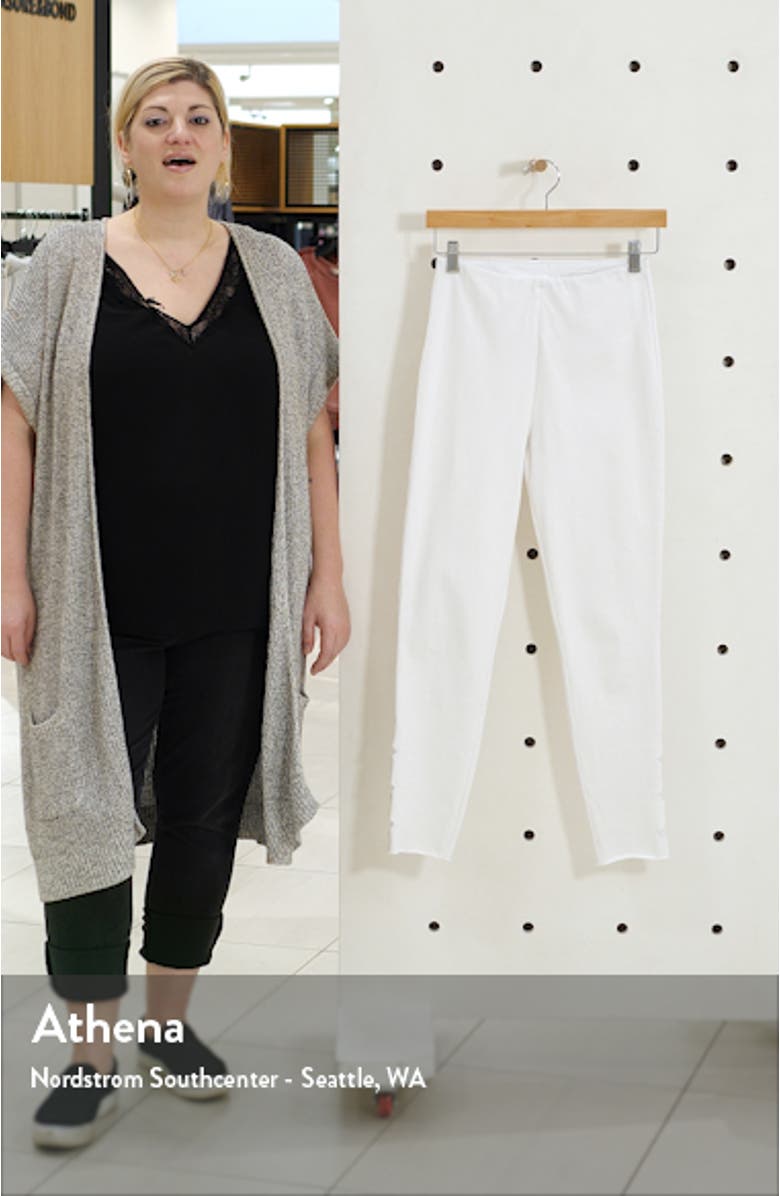 ́ Side Scallop Crop Denim Leggings, sales video thumbnail