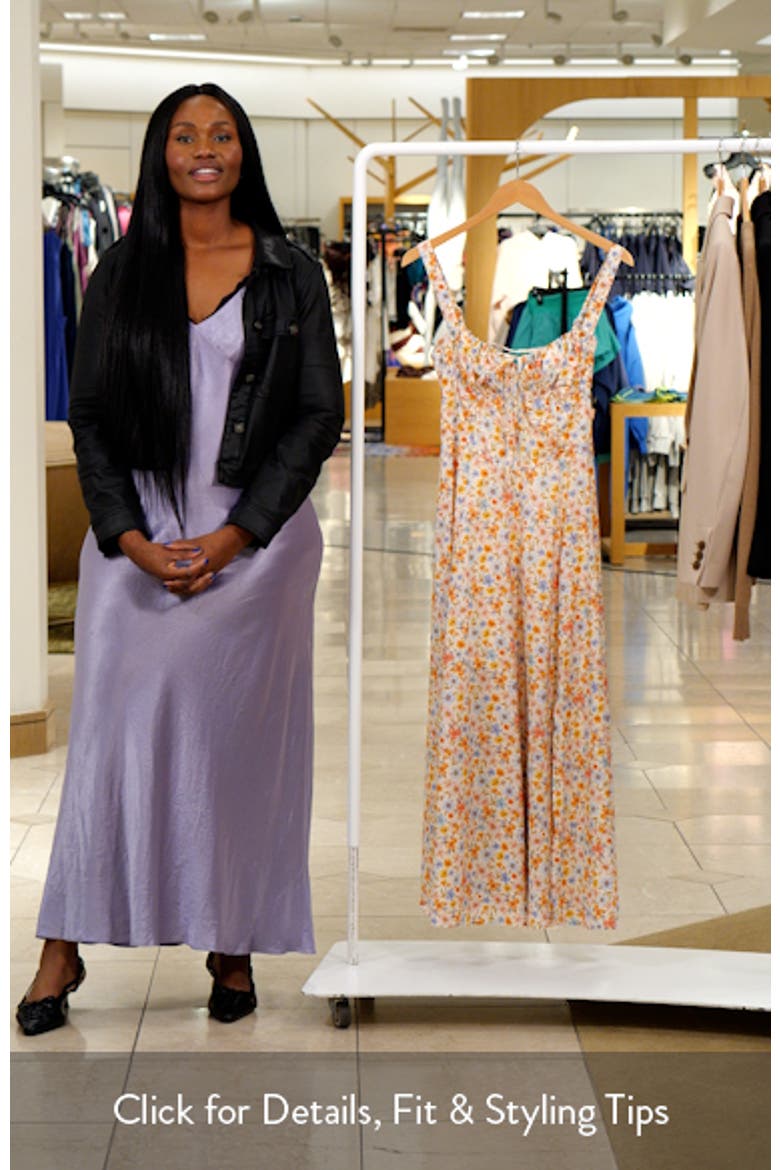 Wisteria Floral Sleeveless Midi Dress video