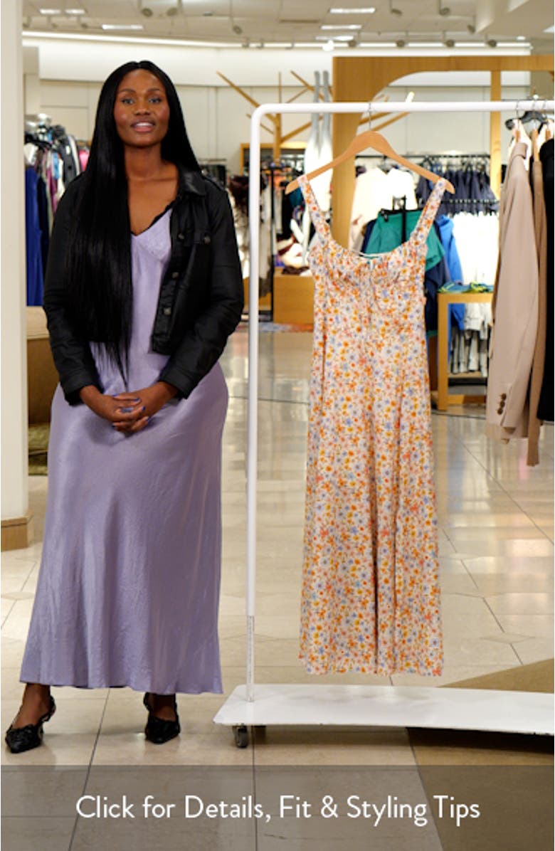 Wisteria Floral Sleeveless Midi Dress, sales video thumbnail