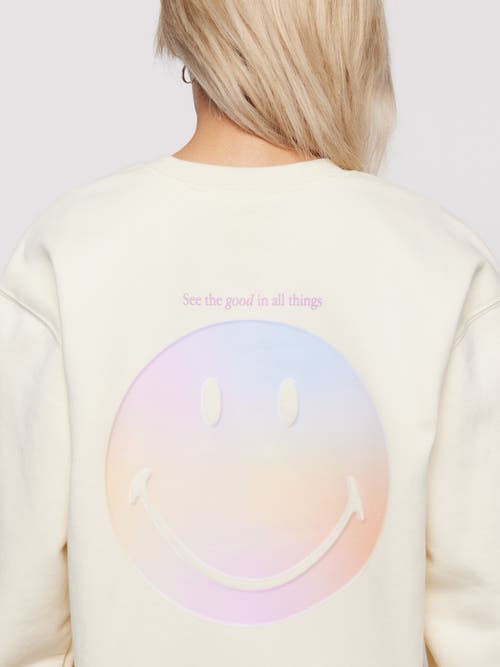 Samii Ryan Smiley Radiate Happiness Crewneck In Bone