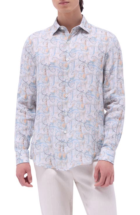 Julian Shaped Fit Linen Button-Up Shirt