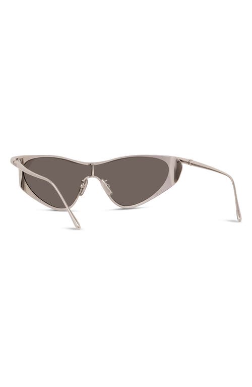 Loewe 125mm Mask Sunglasses In Shiny Palladium/smoke Mirror