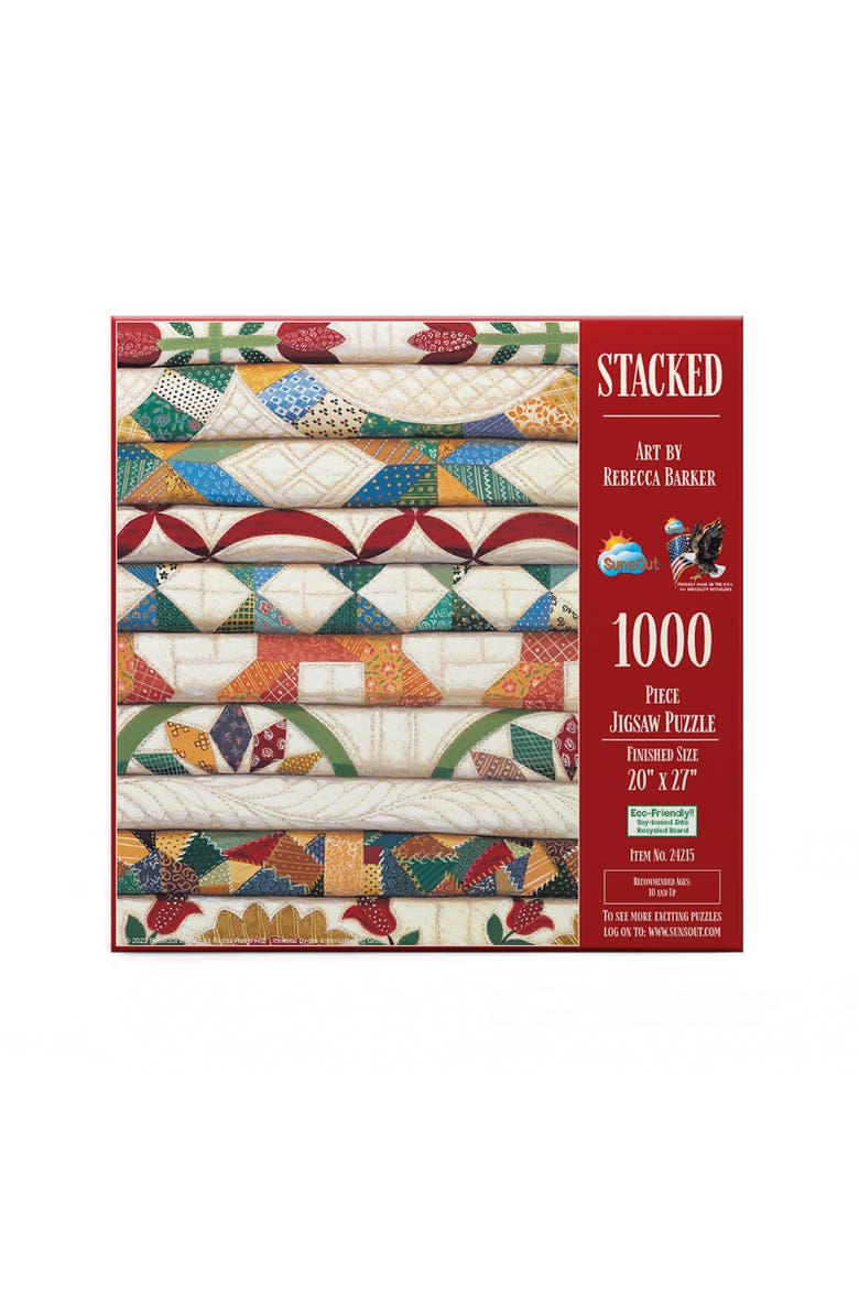 Stacked 1000 piece Jigsaw Puzzle for Adults, Alternate, color, Multicolor