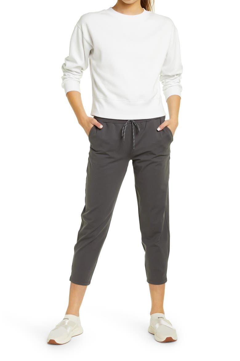 Live In Ankle Active Performance Lifestyle Pants, Alternate, color, GREY FORGED