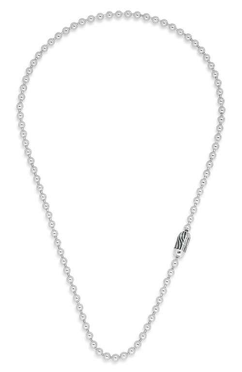 Shop Good Art Hlywd Poplock Desert Sessions Ball Chain Necklace In Sterling Silver