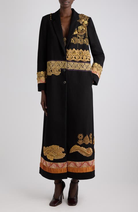 Richy Embellished Cotton Twill Coat