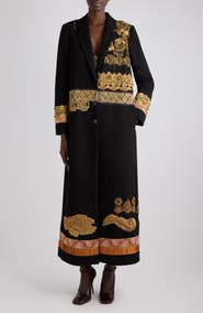 Dries Van Noten Richy Embellished Cotton Twill Coat