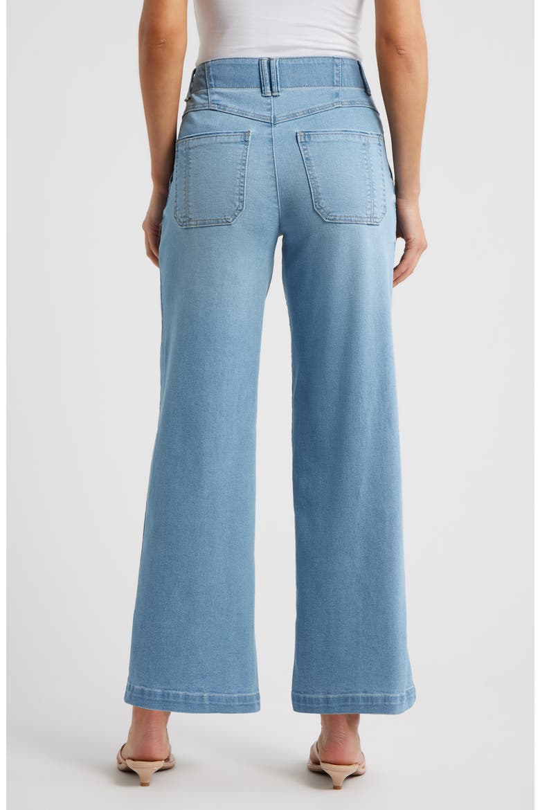 Emma Skyrise Seamed Wide Leg Jeans, Alternate, color, POWDER BLUE ARTISANAL