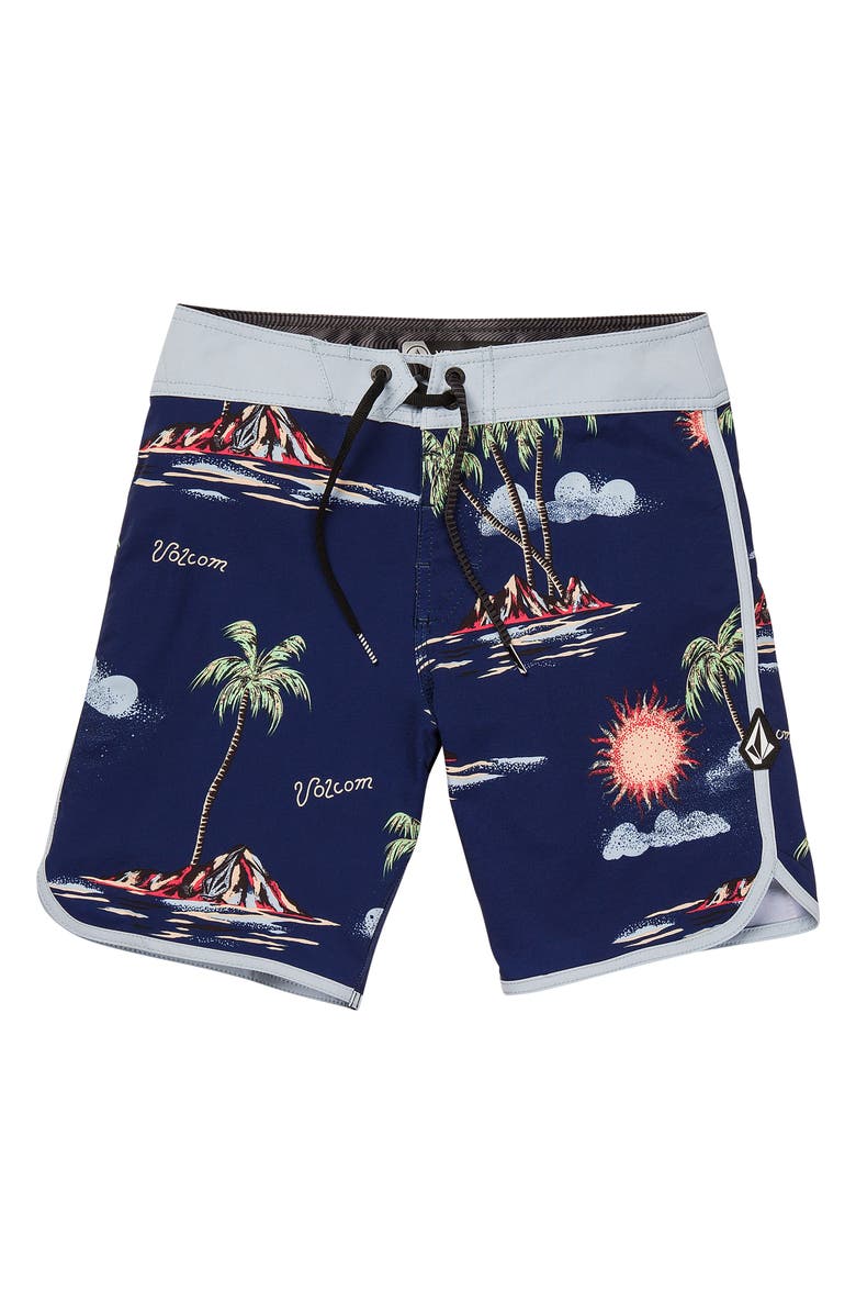 Volcom Kids' Isle Hoppa Swim Trunks, Main, color, 