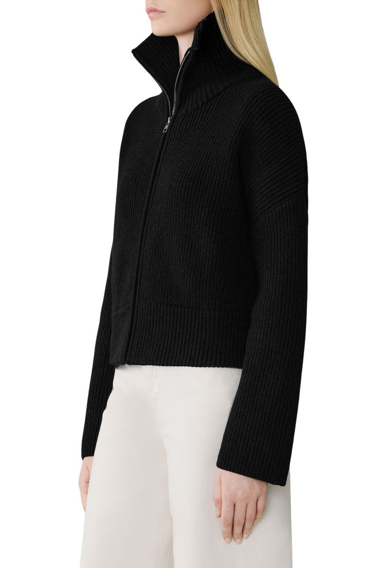Noelle Rib Cardigan, Alternate, color, BLACK
