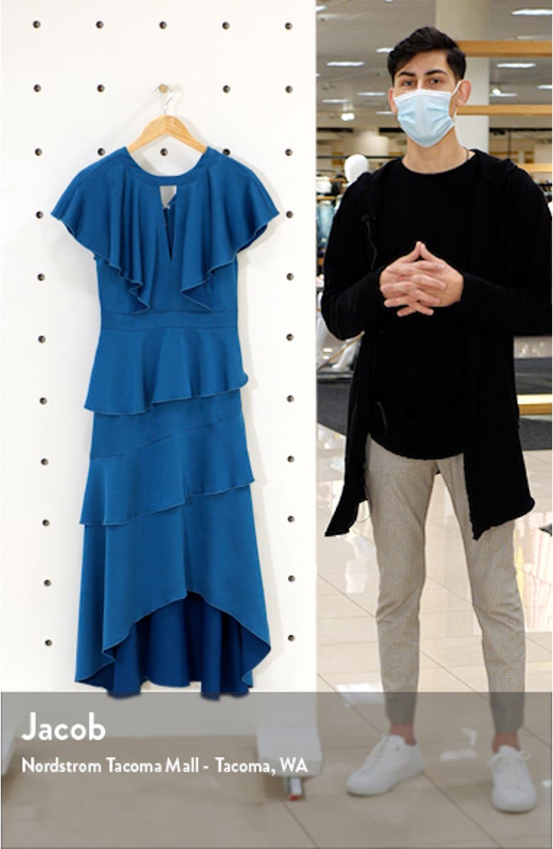 Tiered Satin Midi Dress, sales video thumbnail