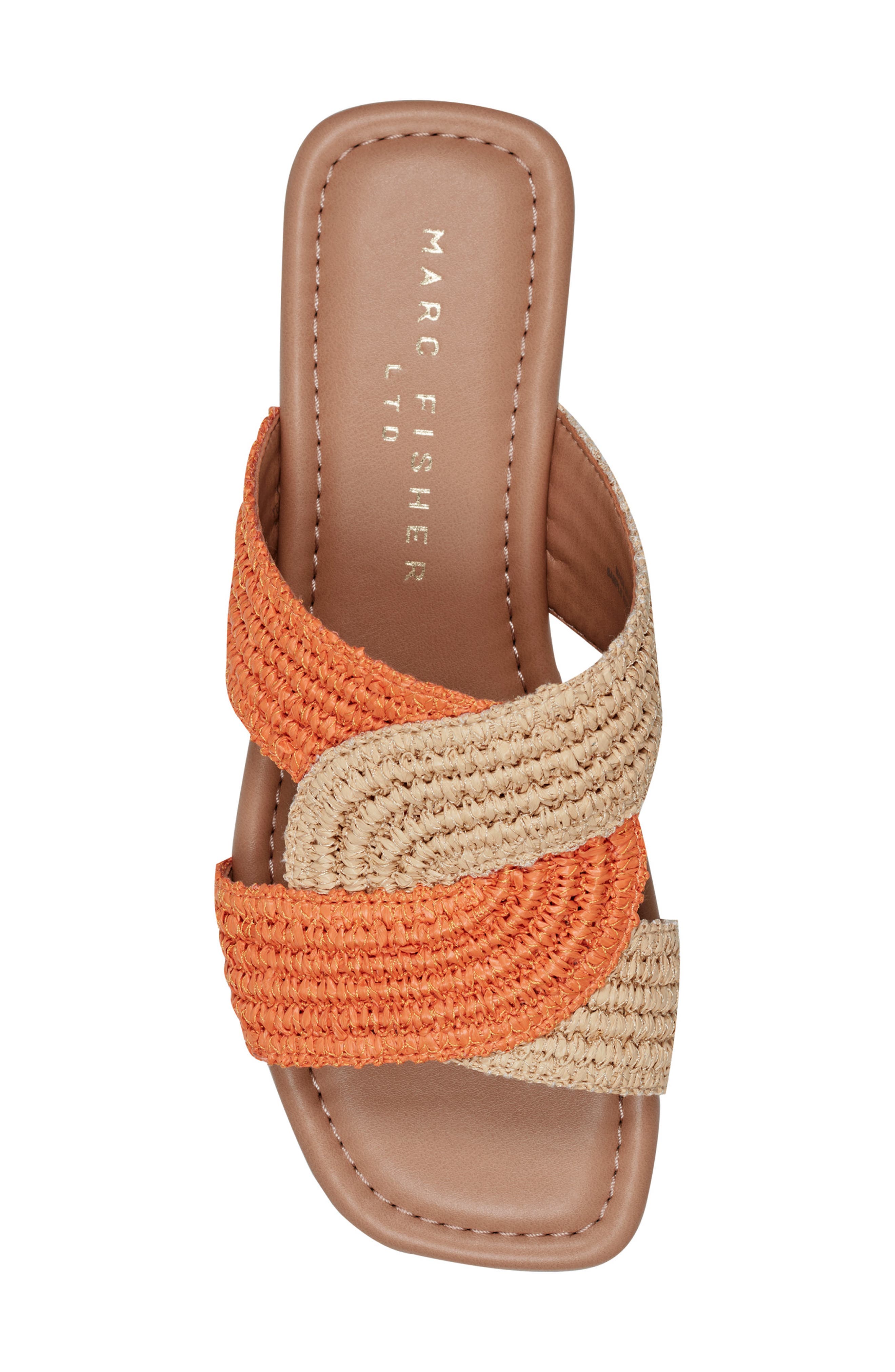 Marc Fisher LTD Navie Slide Sandal, Alternate, color, Orange