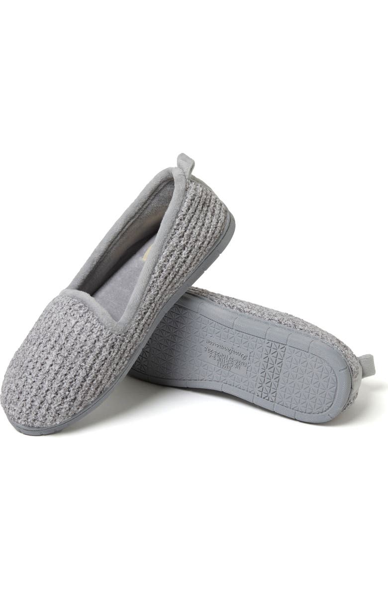 DEARFOAMS Rachel Marled Chenille Closed Back Slipper, Alternate, color, Sleet