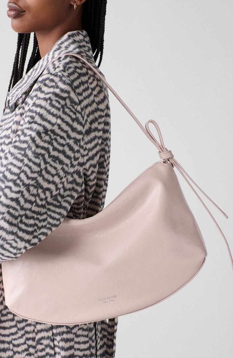 Kate Spade New York large loop crinkle patent leather shoulder bag, Alternate, color,