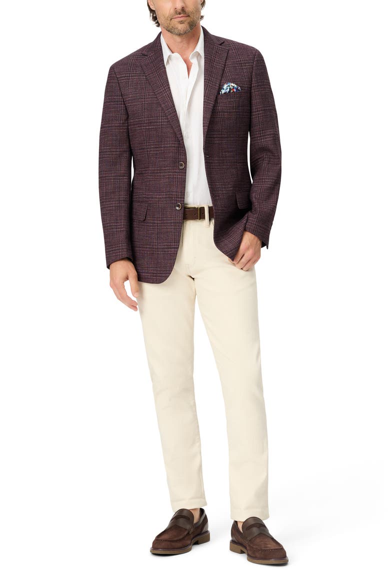 Plaid Sport Coat, Alternate, color, BERRY