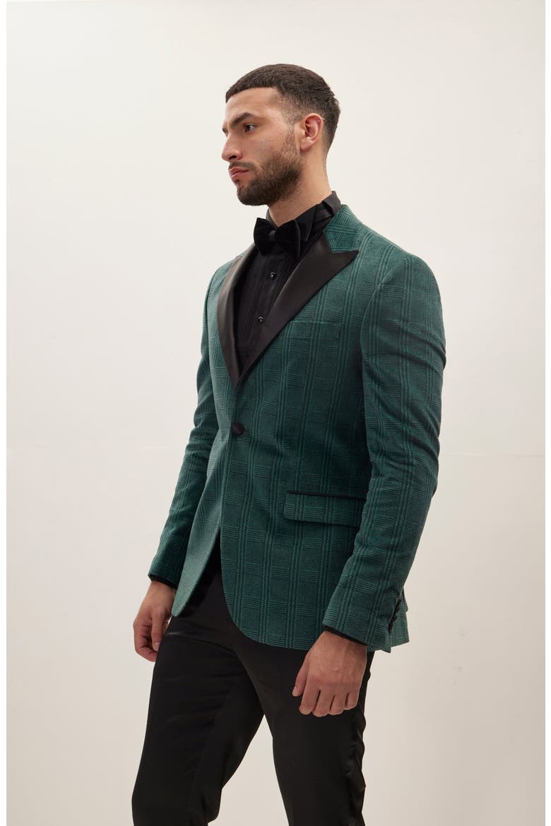 Prince of Whales Tuxedo Jacket, Alternate, color, GREEN