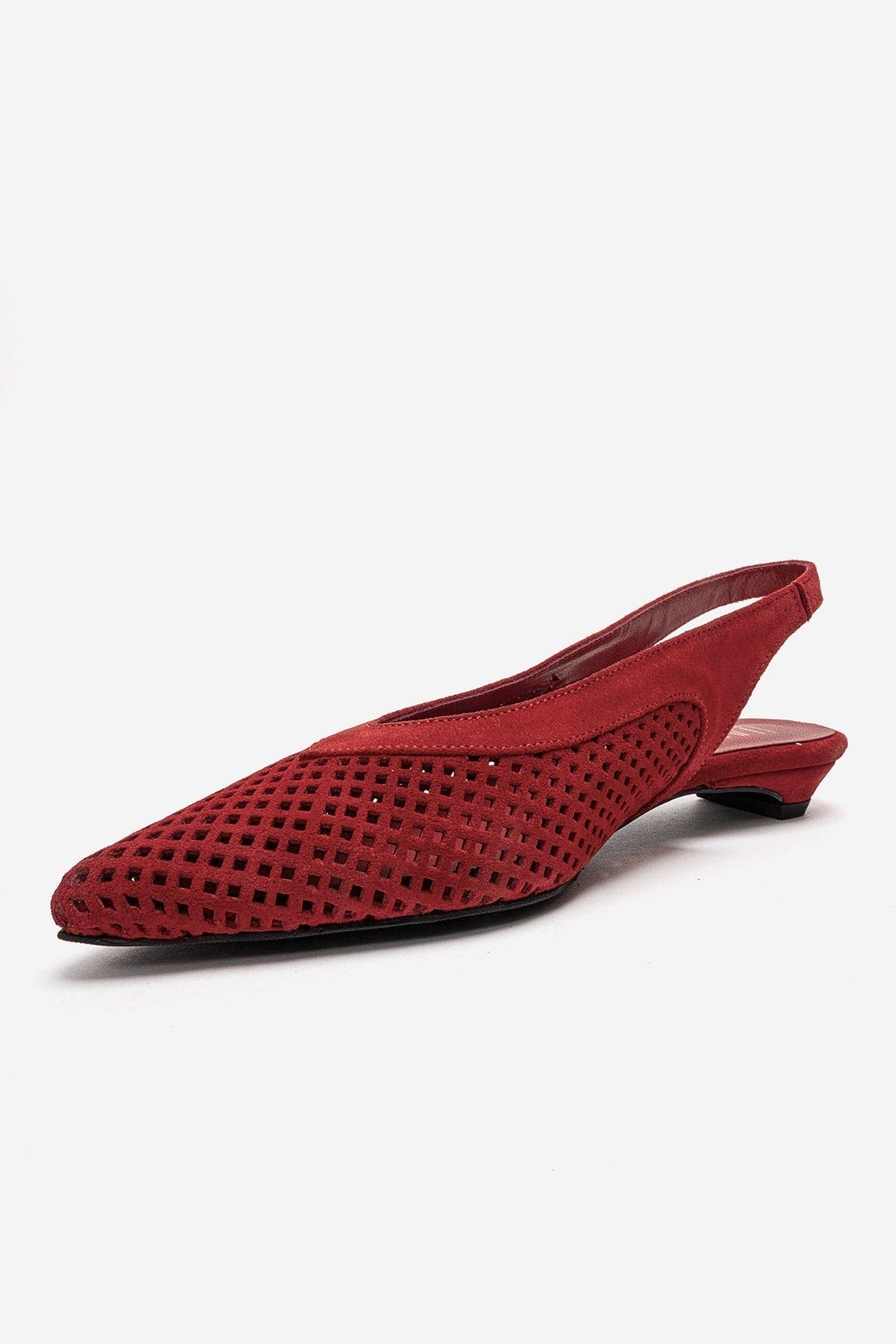Lieve Leather Slingback Pump, Alternate, color, Red Suede