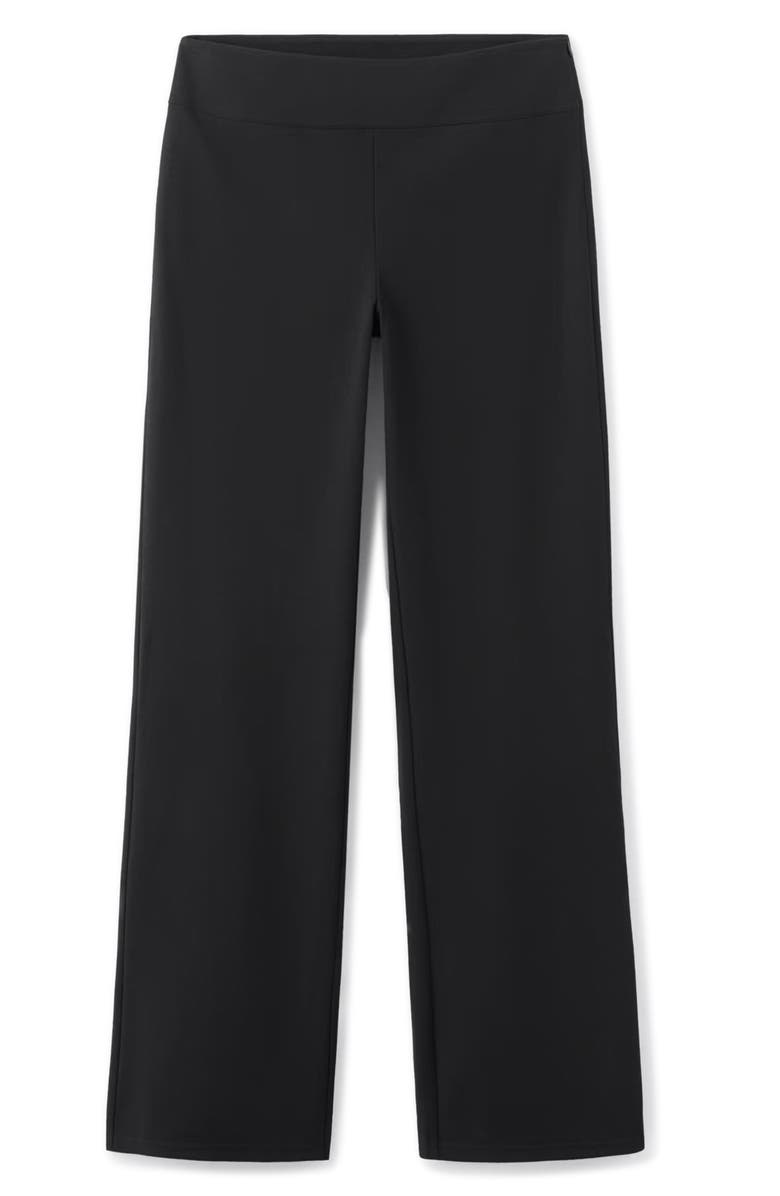 MANGO Pull-On Mid Rise Flare Pants, Alternate, color, Black