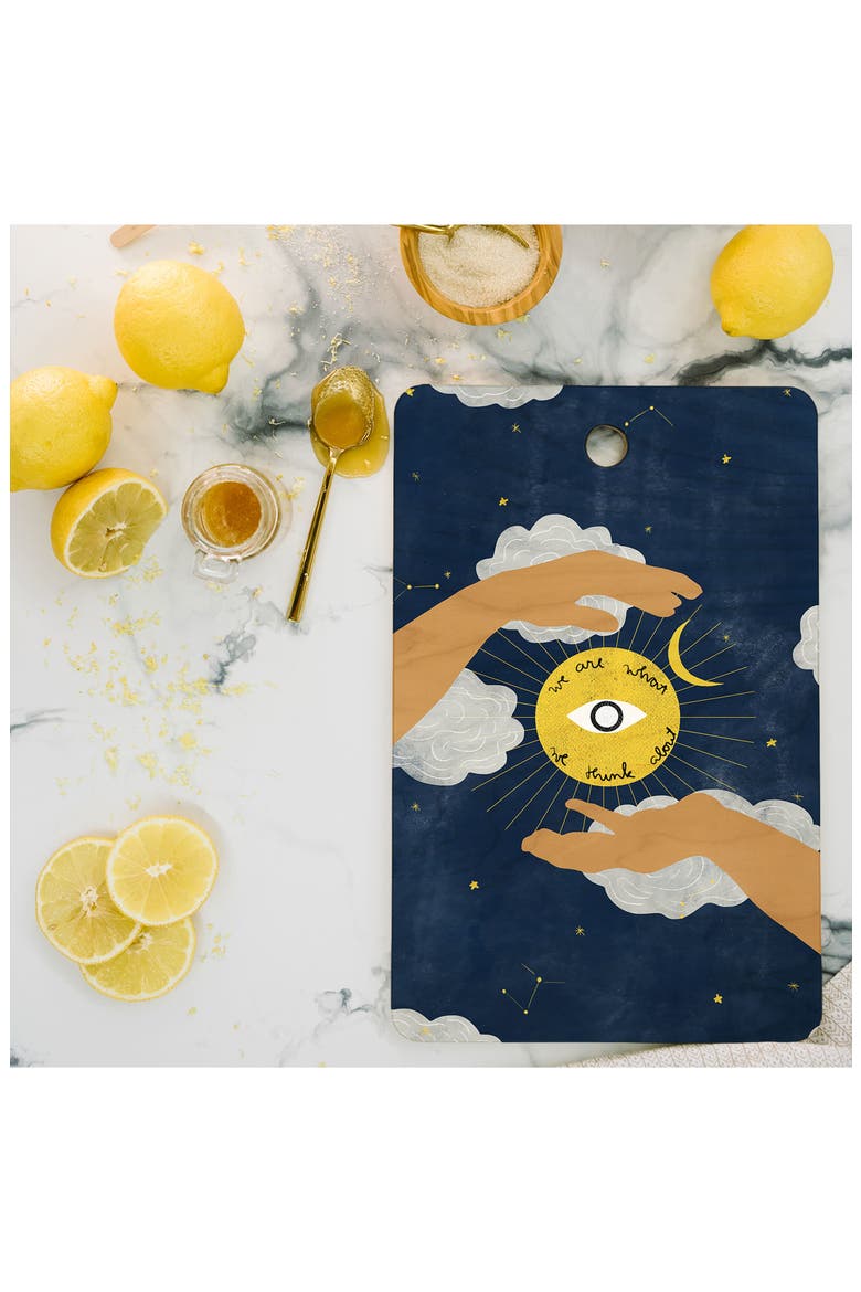 We Are What We Think About by Alja Horvat Cutting Board, Alternate, color, BLUE