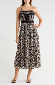 Melrose and Market Lace Bodice Tiered Dress