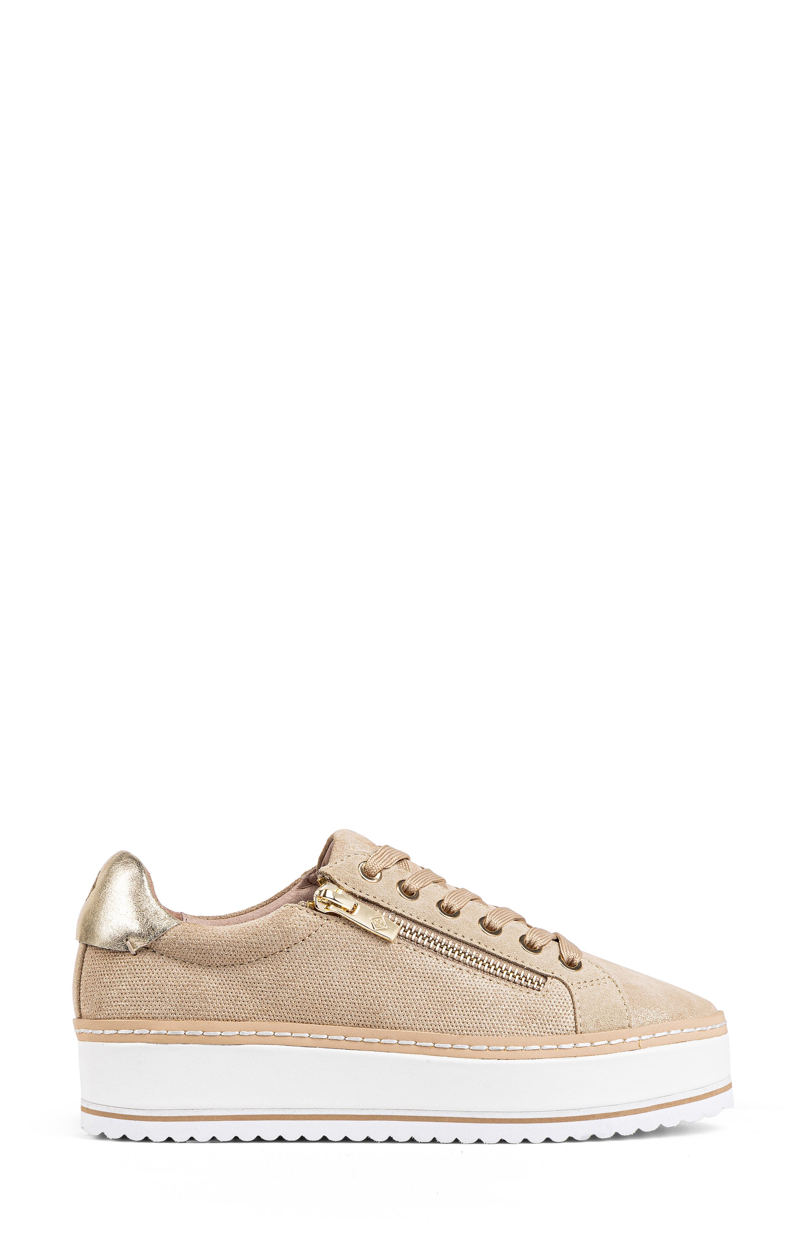 Donald Pliner Side Zip Platform Sneaker, Alternate, color, 