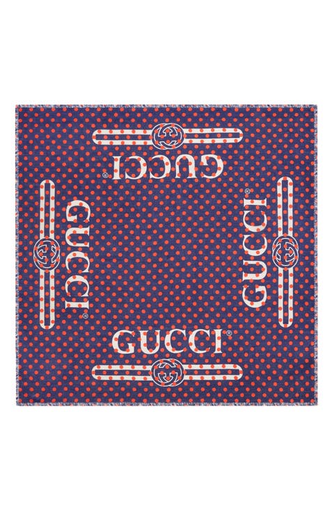 Logo Polka Dot Modal & Silk Scarf